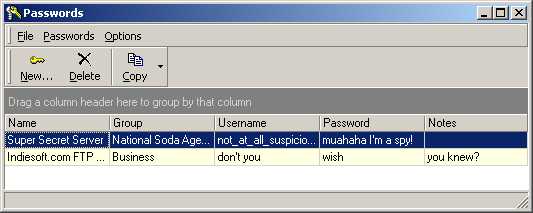 Genius password screen shot